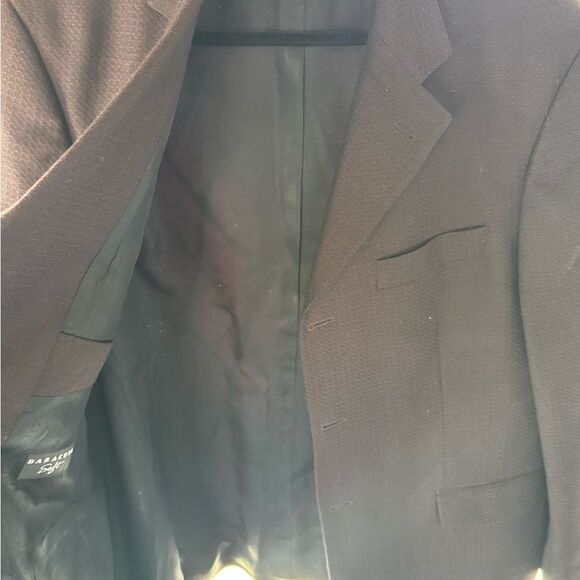 Black Sport Coat with Notch Lapel and Wool Blend - Picture 4 of 9